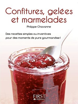 cover image of Confitures, gelées et marmelades